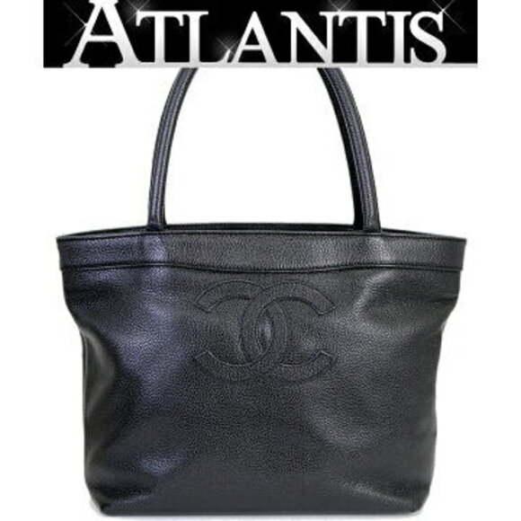 Chanel Handbags - Chanel Coco Mark Tote Bag Caviar Leather Black